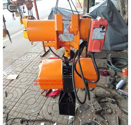 PALANG XÍCH ĐIỆN DI CHUYỂN HITACHI 1 TẤN NHẬT CŨ