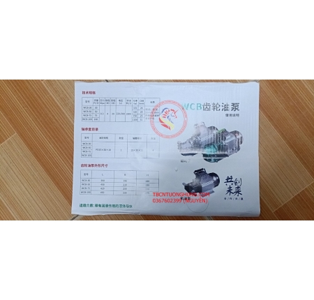 Máy bơm dầu nhớt bánh răng WCB-100 220v taiwan