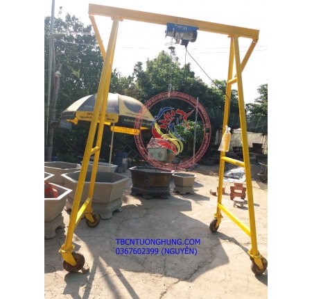 Gia công cẩu trục cổng trục chữ A đẩy tay 500kg 1 tấn 2 tấn 3 tấn