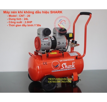 Máy bơm nén khí shark 2 hp 24 lít CNT-20