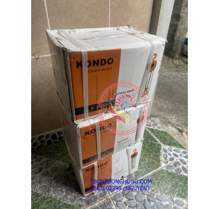 Pa lăng xích kéo tay Kondo 1,5 tấn Japan Type
