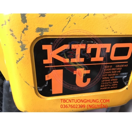 PALANG XÍCH ĐIỆN KITO 1 TẤN 2 TỐC ĐỘ JAPAN NHẬT BÃI