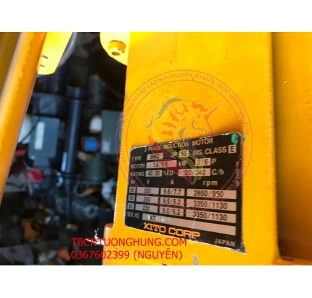 PALANG XÍCH ĐIỆN KITO 1 TẤN 2 TỐC ĐỘ JAPAN NHẬT BÃI