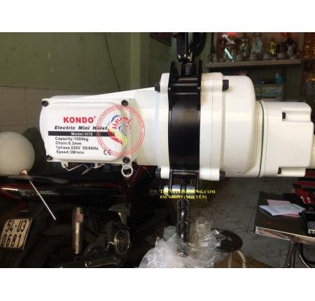 PALANG XÍCH ĐIỆN KONDO 1 TẤN 1000KG 220V