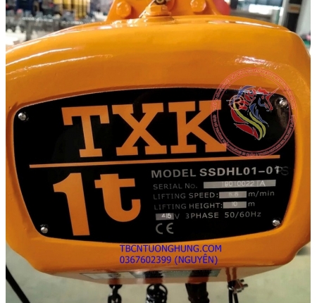PALANG XÍCH ĐIỆN TXK 1 TẤN TAIWAN