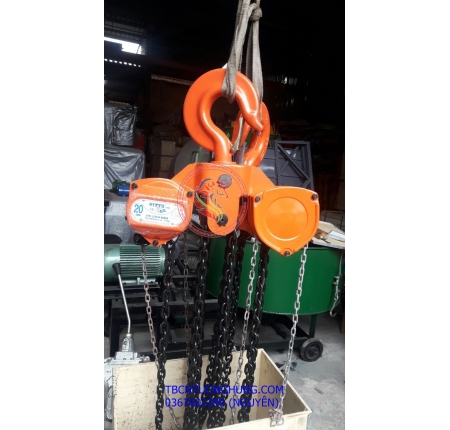 Palang xích kéo tay nitto 20 tấn 5 mét 180vp5 china