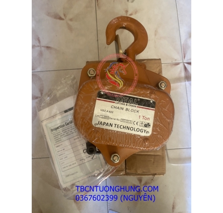 Palang xích kéo tay vital 1 tấn 1000kg japan type