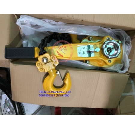 Pa lăng xích lắc tay KCP 3 tấn 3000kg 1.5 mét Technology USA China giá rẻ