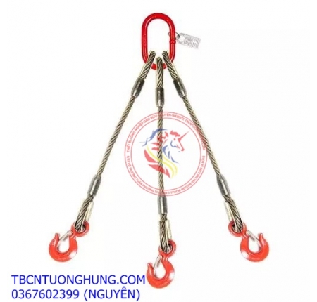 Bộ sling cáp cẩu hàng kawasaki 2 chân 3 chân 4 chân
