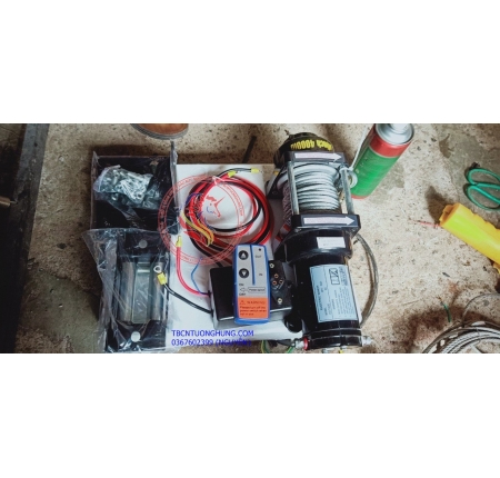 Tời điện bình cứu hộ điều khiển từ xa 4000lbs 12v 24v