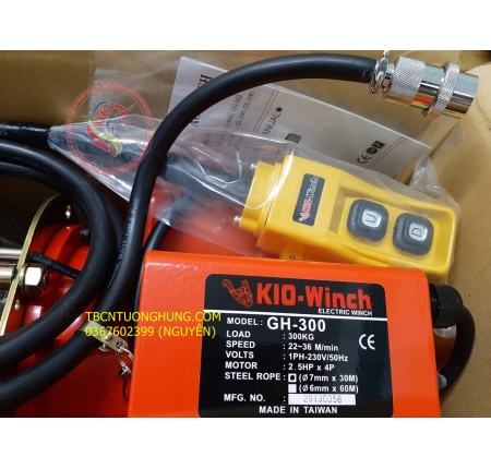 TỜI ĐIỆN NHANH KIO WINCH 300KG GH300 TAIWAN 