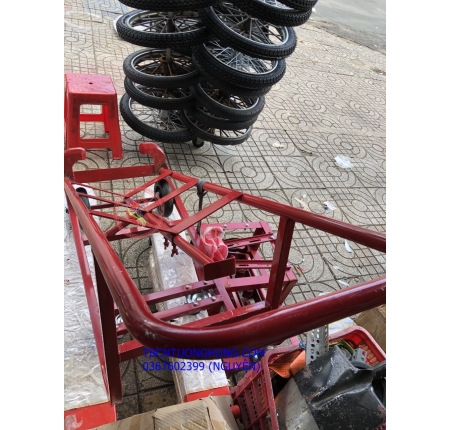Gia công xe đẩy thùng phuy 200 lít